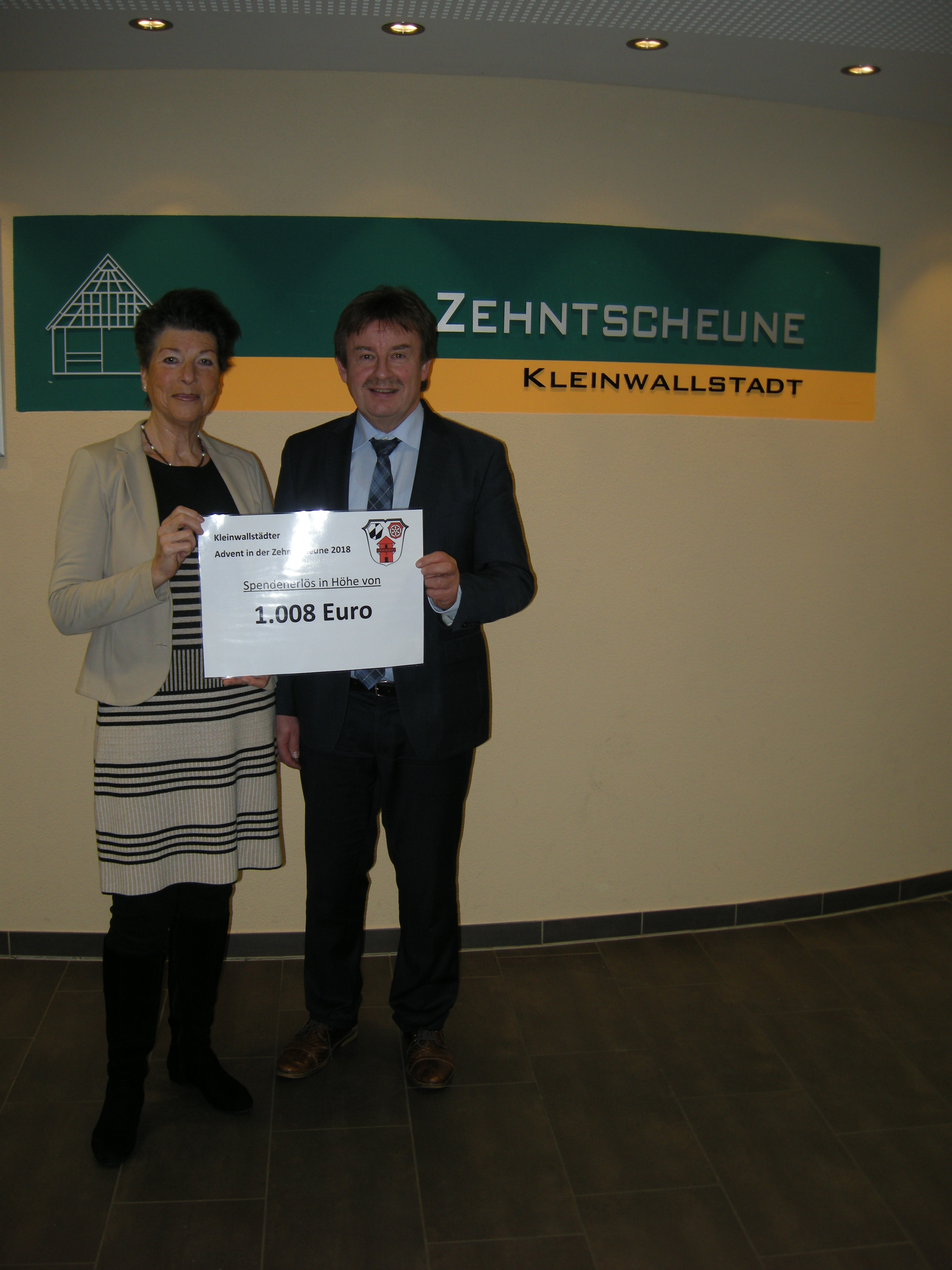 Spendenübergabe Advent  in der Zehntscheune 2018